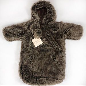 London & Cole Pom Pom bunting faux fur suit
